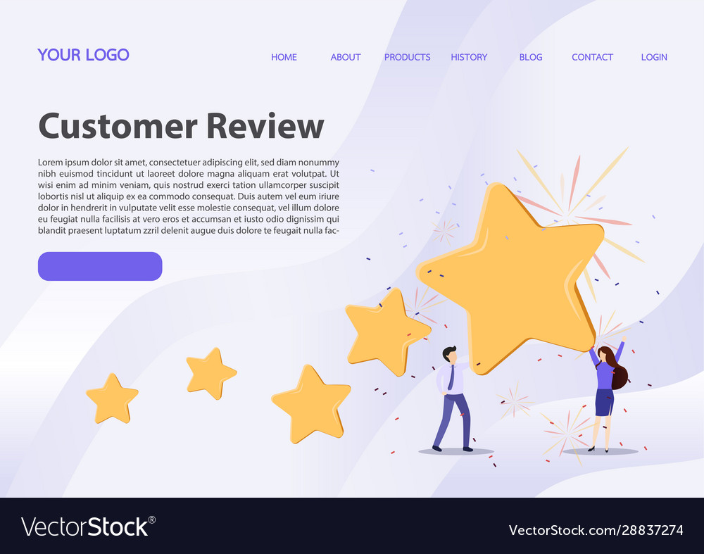 Customer reviews concept Royalty Free Vector Image