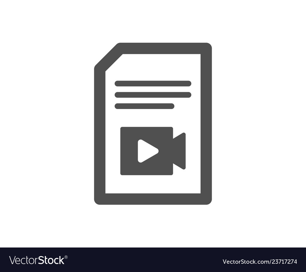 Document with video content icon vlog file
