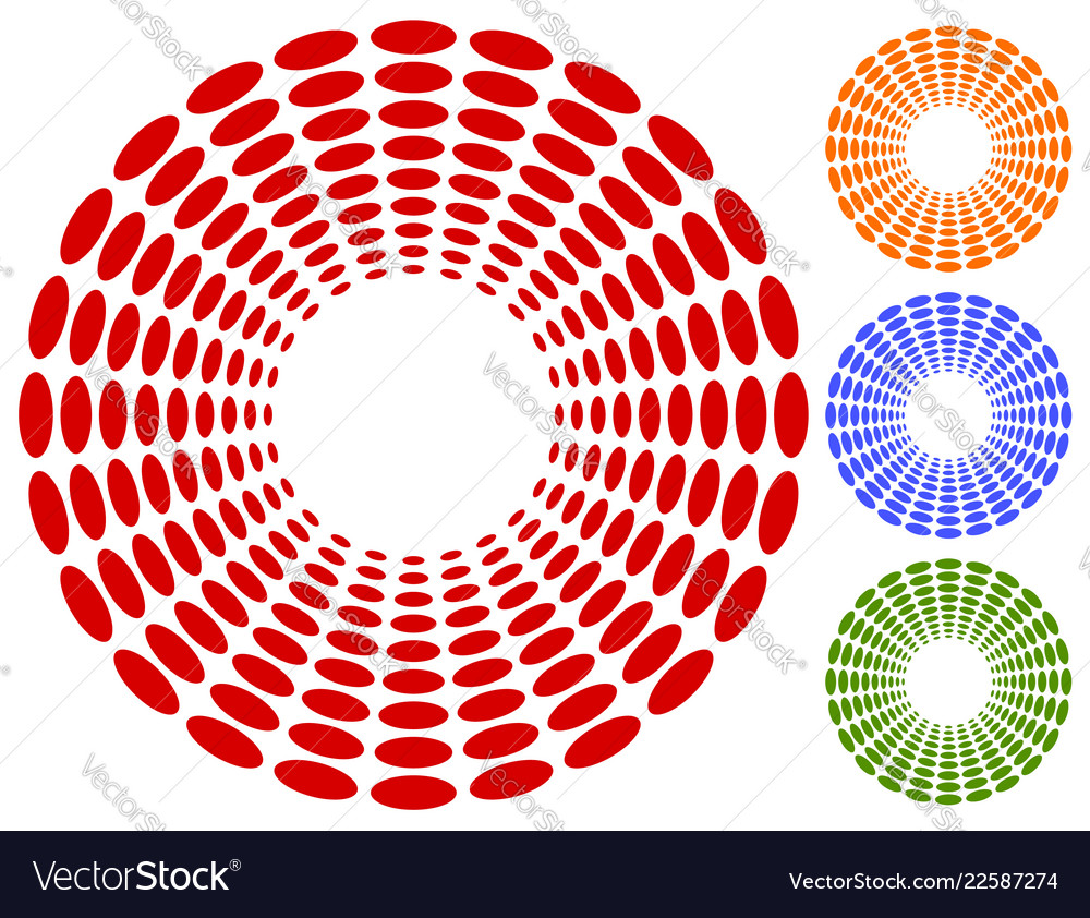 Dots circles circular motif element radiating