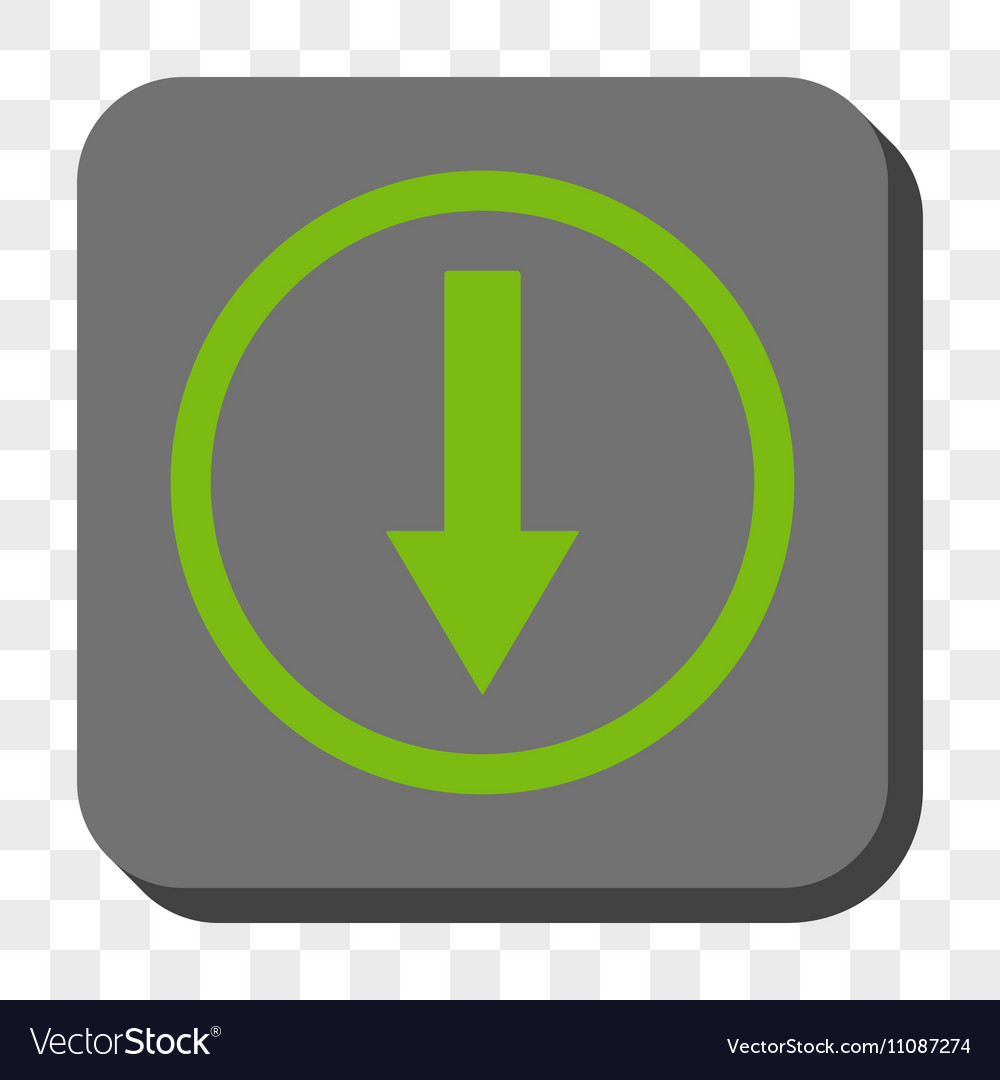Down rounded arrow square button