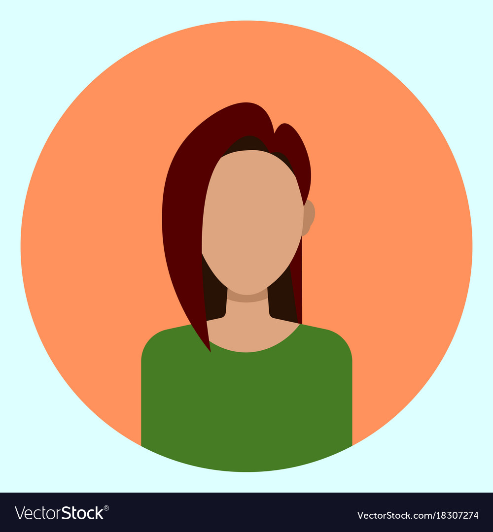 Female avatar profile icon round woman face Vector Image