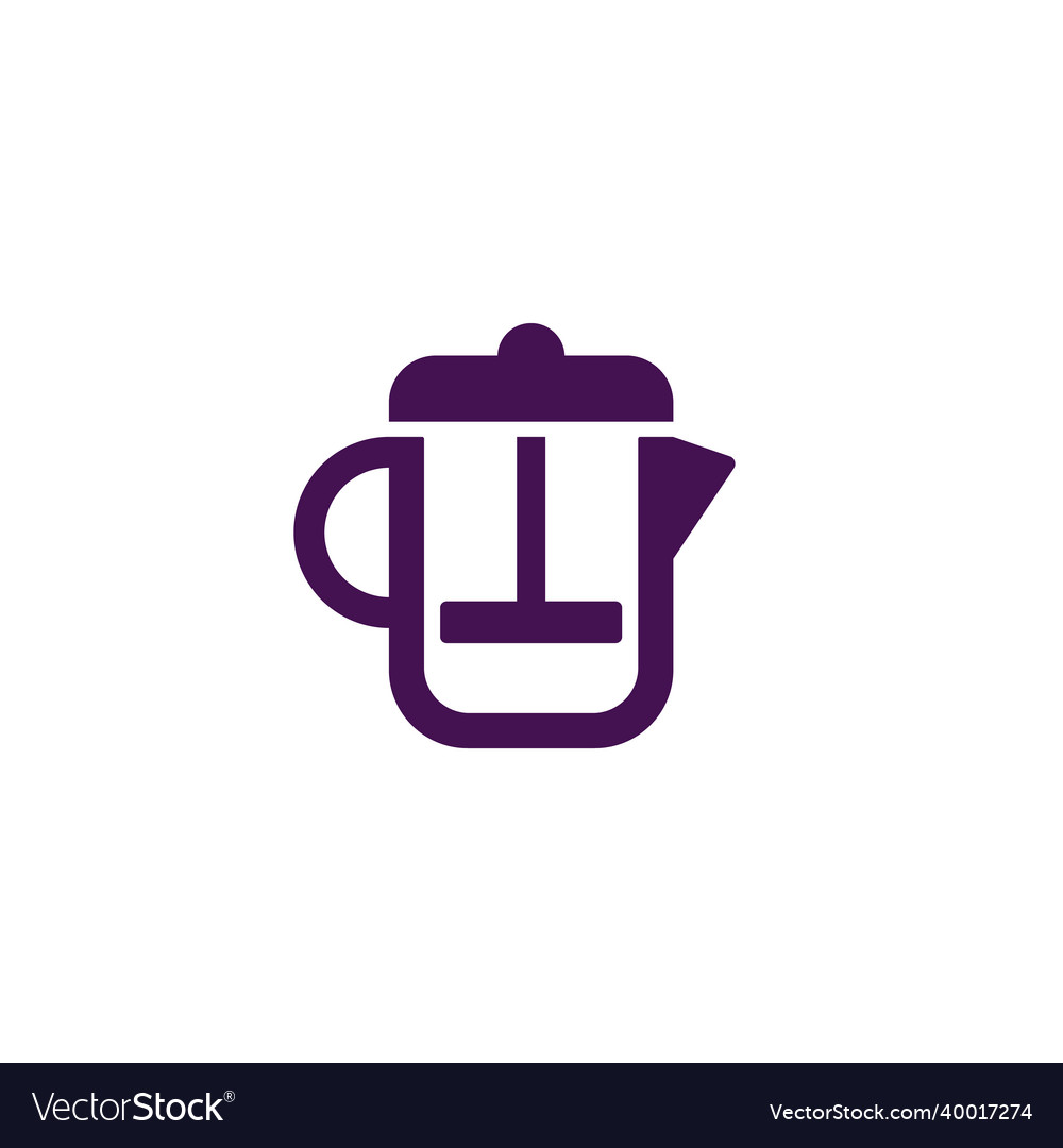 Französische Presse Kaffeetopf-Ikone