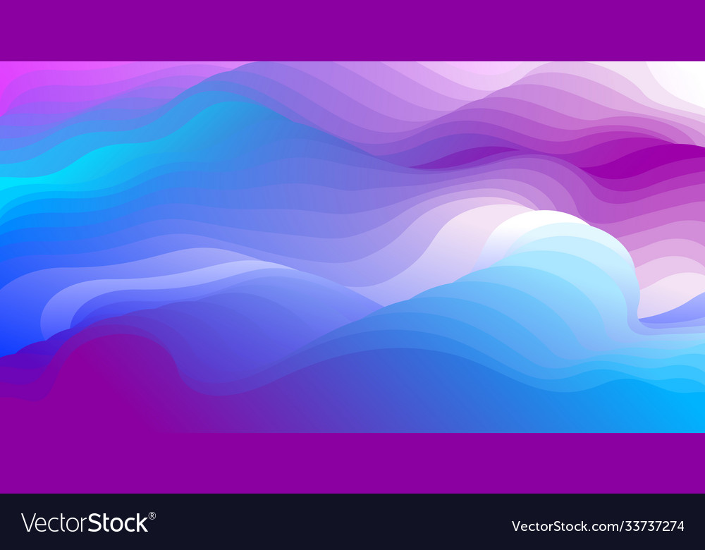 Gradient fluid abstract shape 3d color vector image Gradient fluid abstract shape 3d color