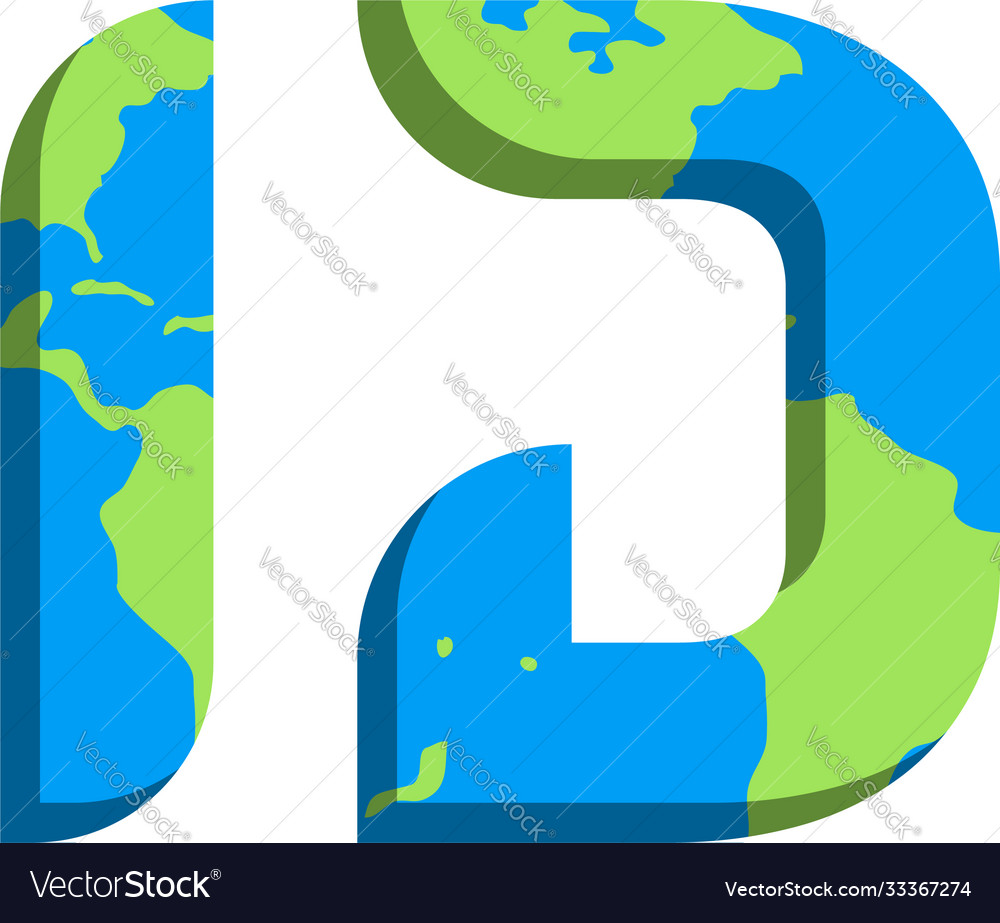 Initial id logo design with world map style