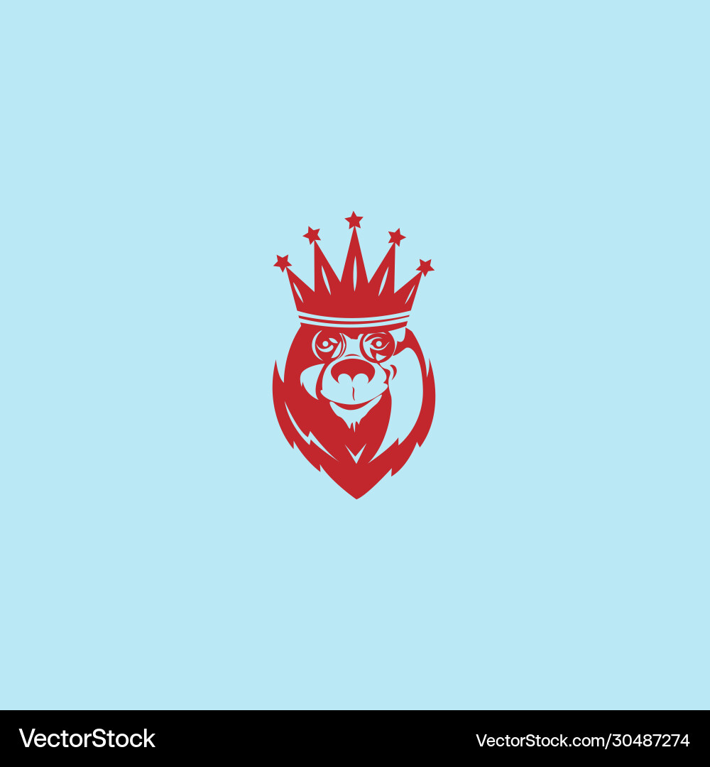 King bear logo Royalty Free Vector Image - VectorStock