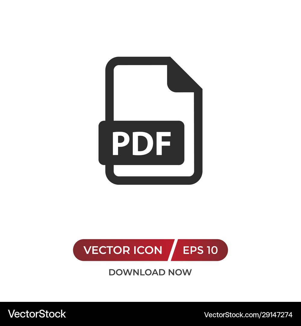 PDF Document Icon Royalty Free Vector Image - VectorStock