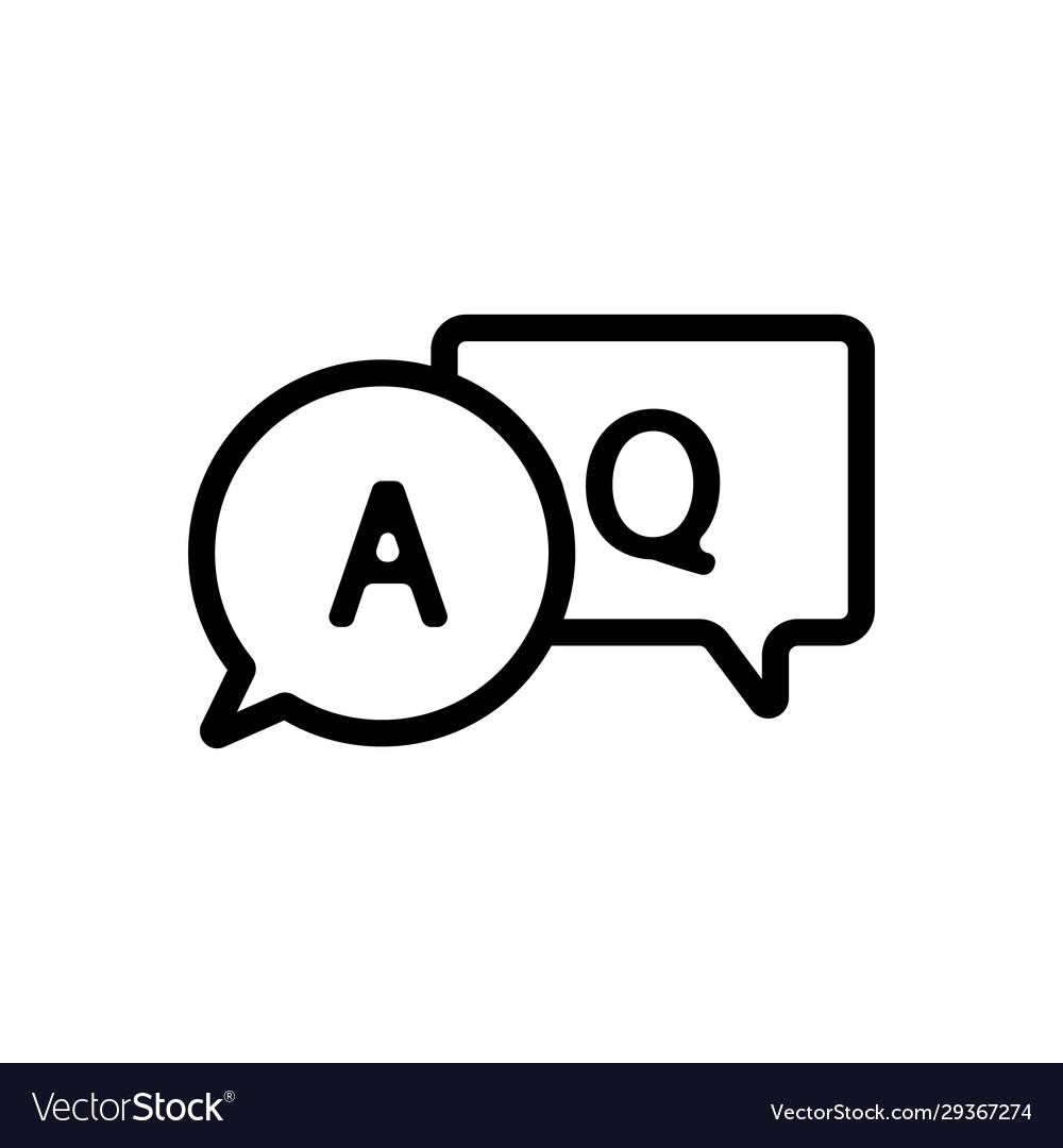 Questions and answers icon isolated vector image Questions and answers icon isolated