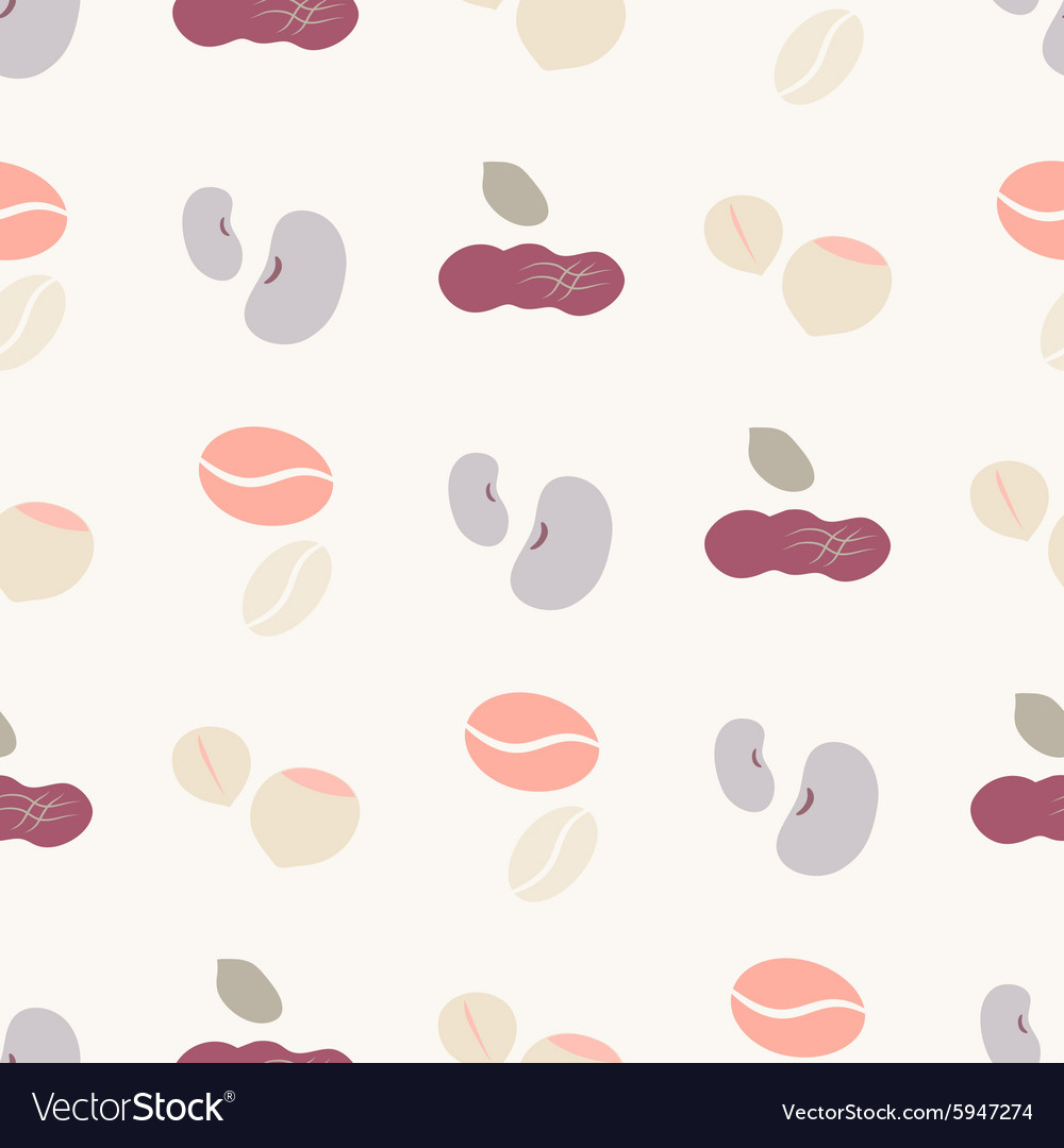 Seamless background with beans and nuts