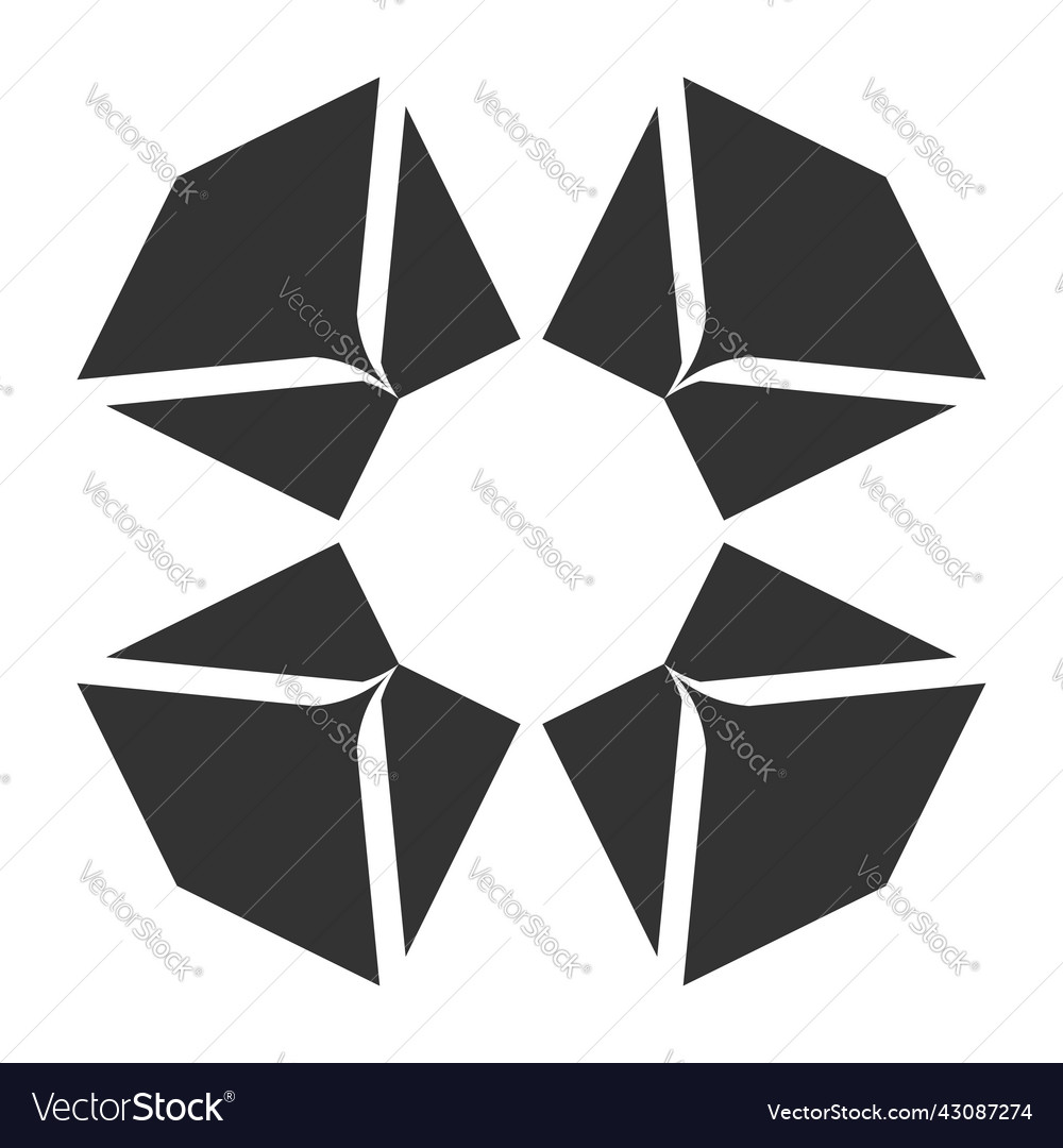 Simple motif mandala shape element circular round vector image Simple motif mandala shape element circular round