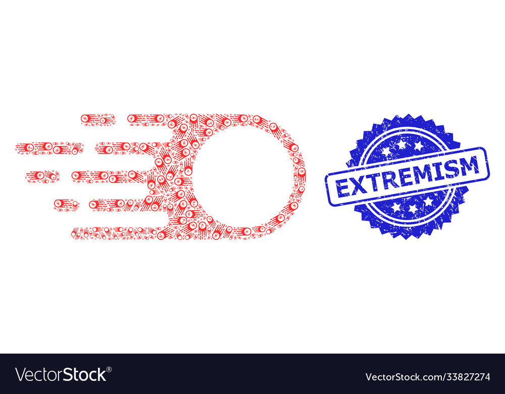 Textured extremism watermark and recursion photon vector image Textured extremism watermark and recursion photon