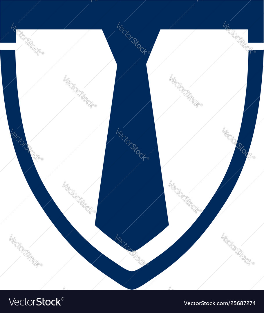 Tie shield logo design template