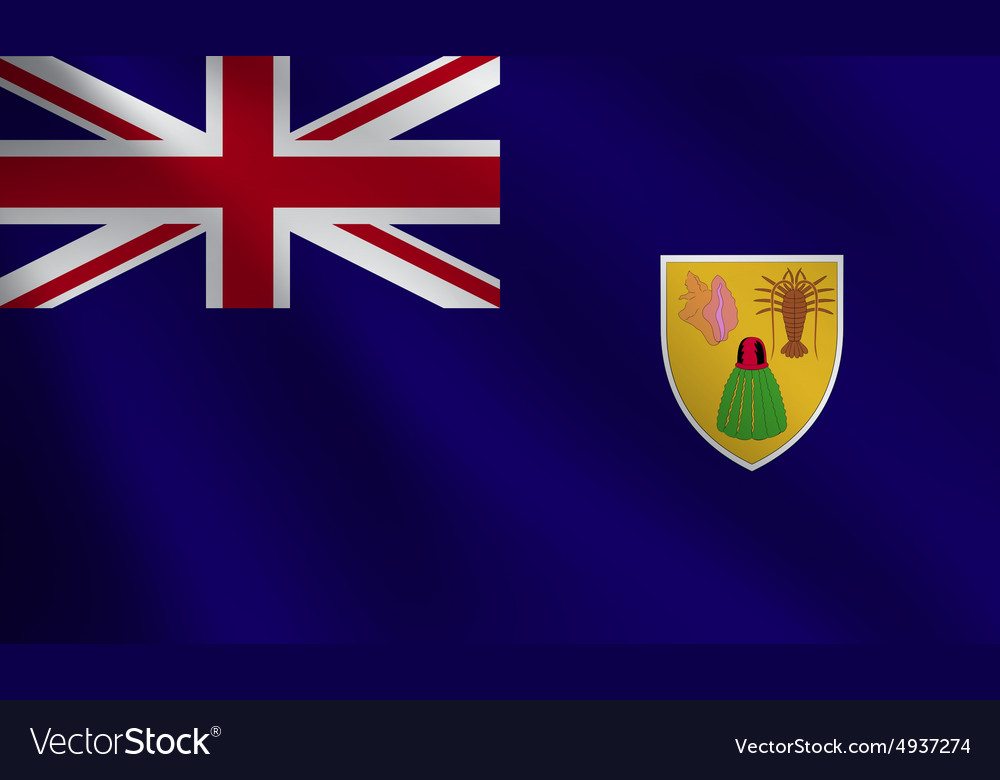 Turks And Caicos Islands Flag Royalty Free Vector Image