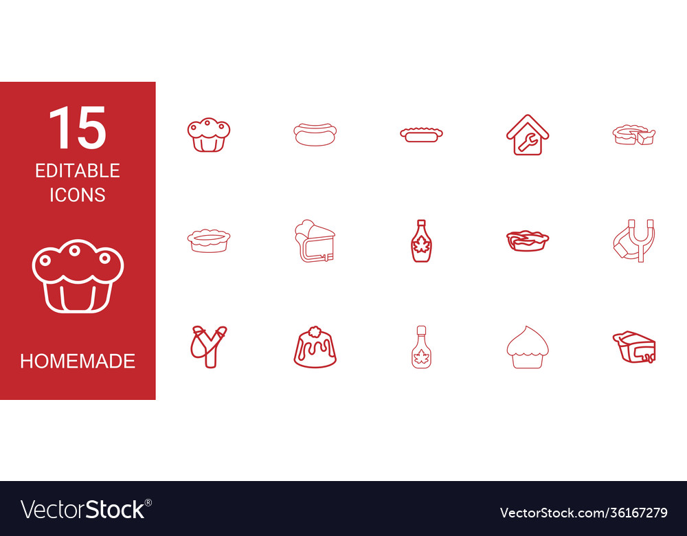 15 homemade icons Royalty Free Vector Image - VectorStock