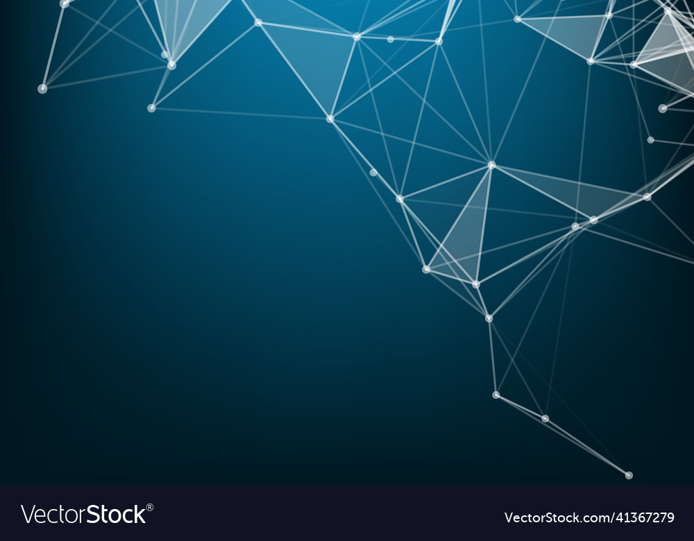 Abstract particles and lines plexus effect vector image Abstract particles and lines plexus effect