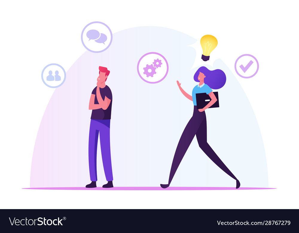 Agile development methodology concept thoughtful vector image Agile development methodology concept thoughtful