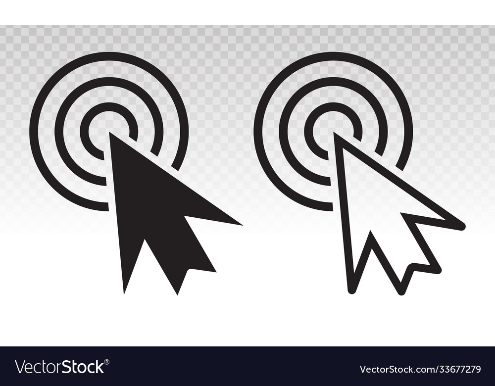 Computer mouse cursor clicks flat icon for apps vector image Computer mouse cursor clicks flat icon for apps