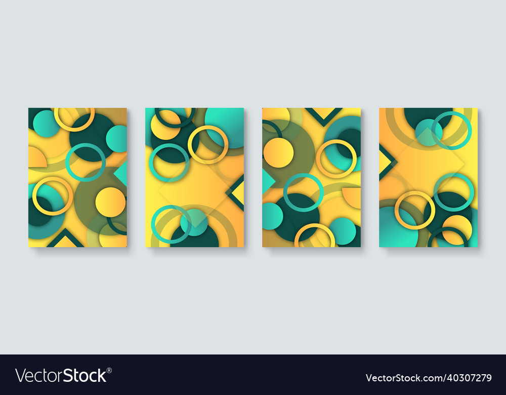 Cool trendy covers design colorful modernism Vector Image