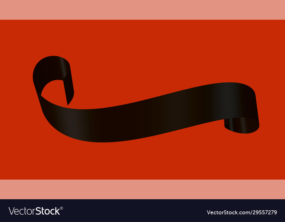 Curled ribbon 3d no gradientno gradient mesh