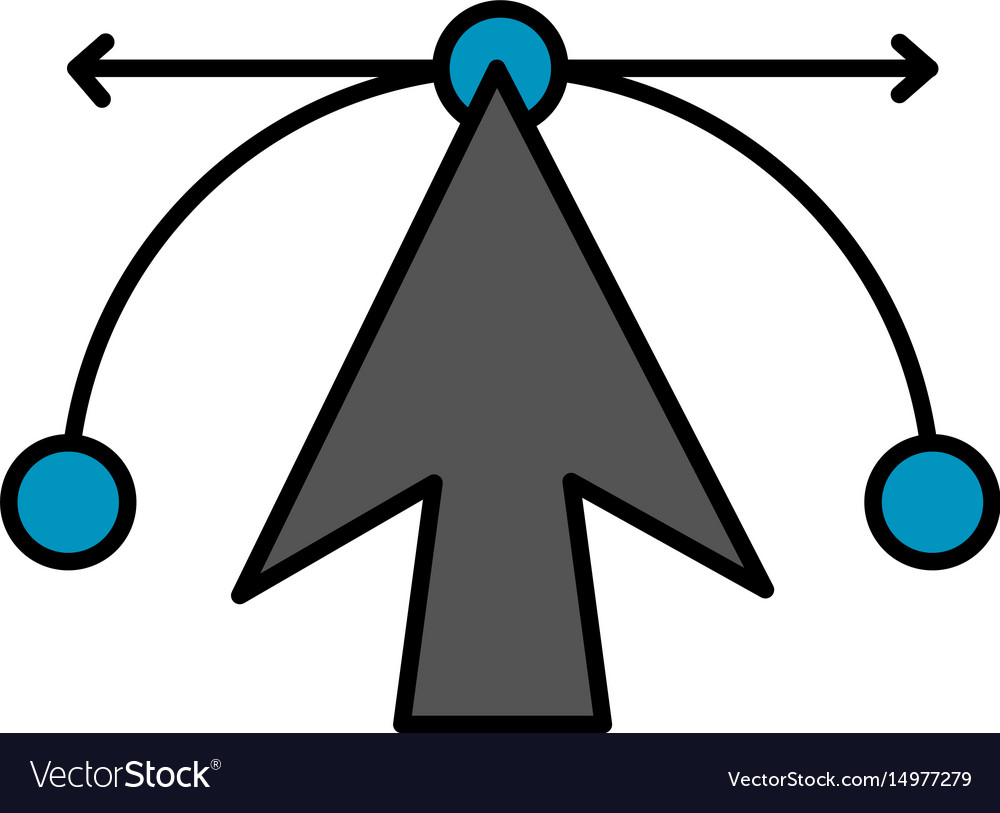 Cursor oder Pfeilzeiger mit Designelementen Symbol