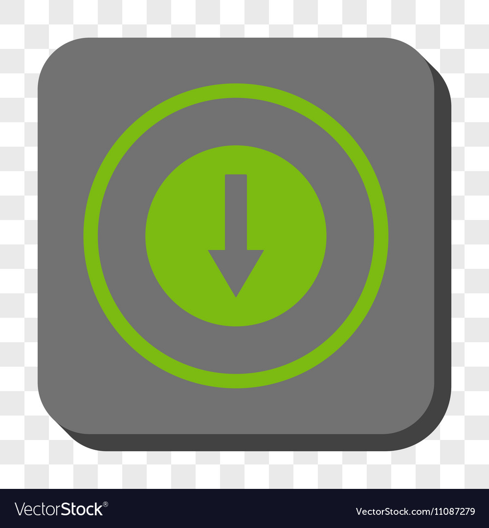 Down rounded arrow square button
