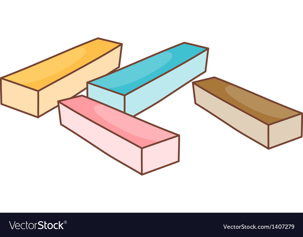 Four eraser Royalty Free Vector Image - VectorStock