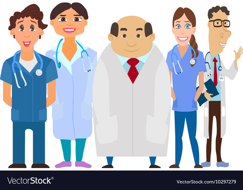 Medical team Group of hospital workers Royalty Free Vector