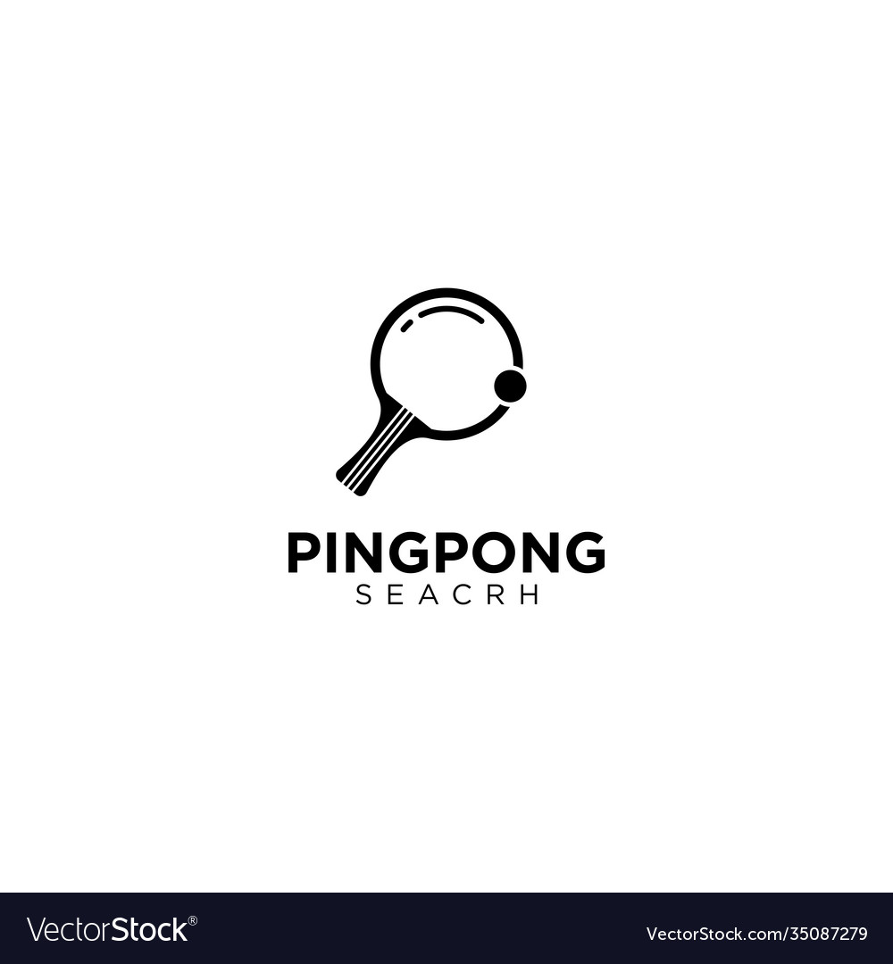 Ping pong search logo design