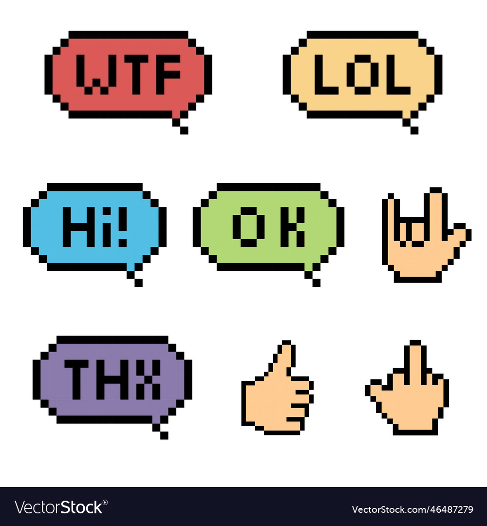 Pixel Speech Bubbles Art Prints for Sale