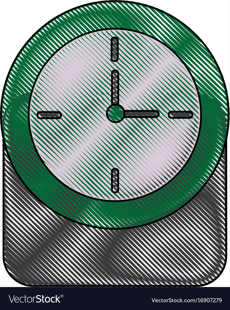 Round clock time hour timer decoration element