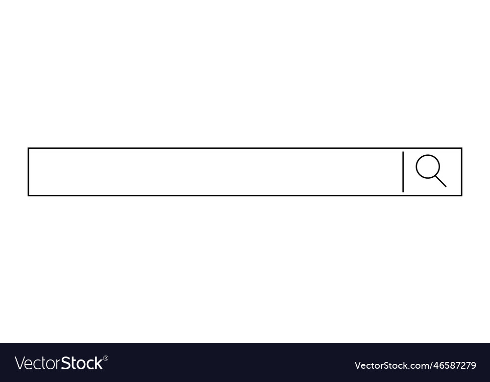 Simple search box vector image Simple search box