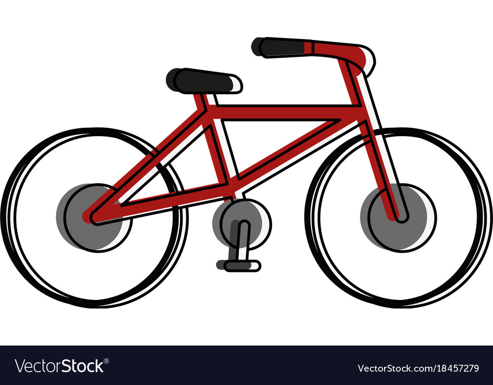 Vintage bike isolated Royalty Free Vector Image