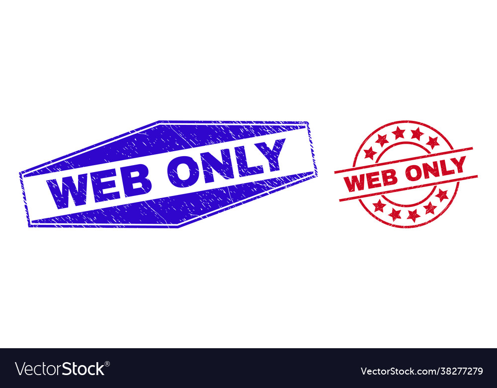 Web only distress watermarks in circle and hexagon