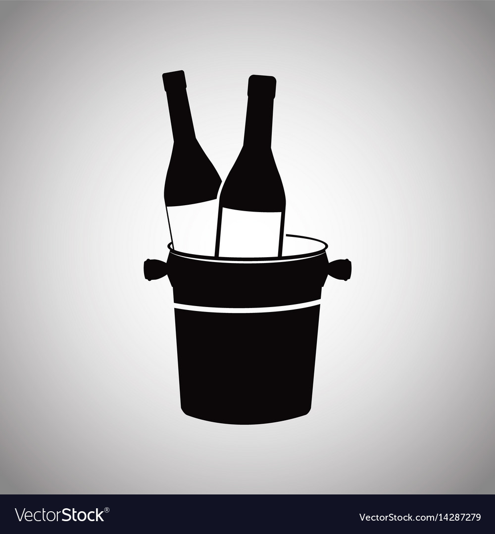 Wine bottles with bucket image
