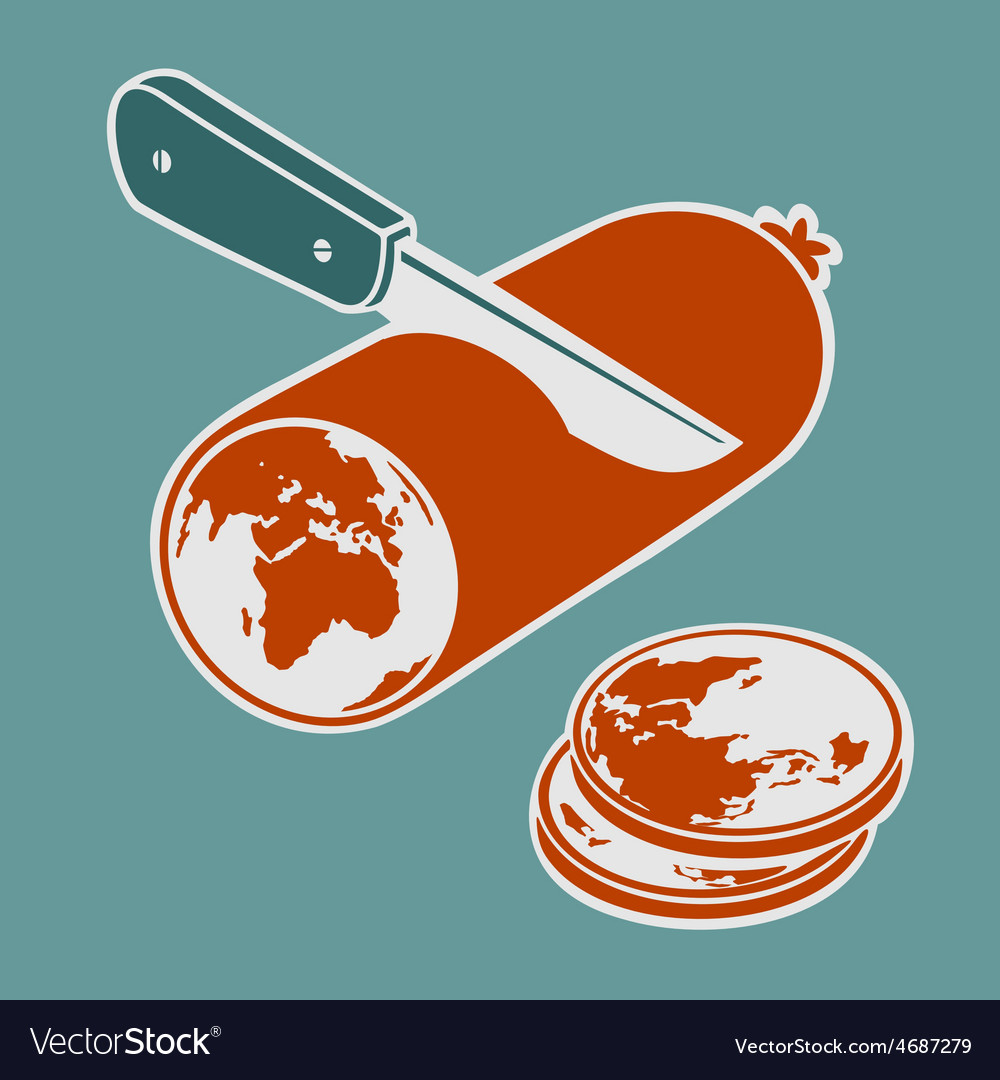 World cut into pieces Royalty Free Vector Image