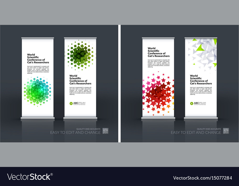 Abstraktes Business-Set moderner Roll-up