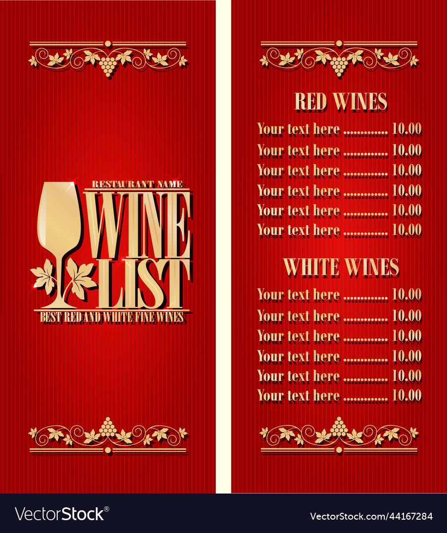 Best red and white fine wines vintage wine list