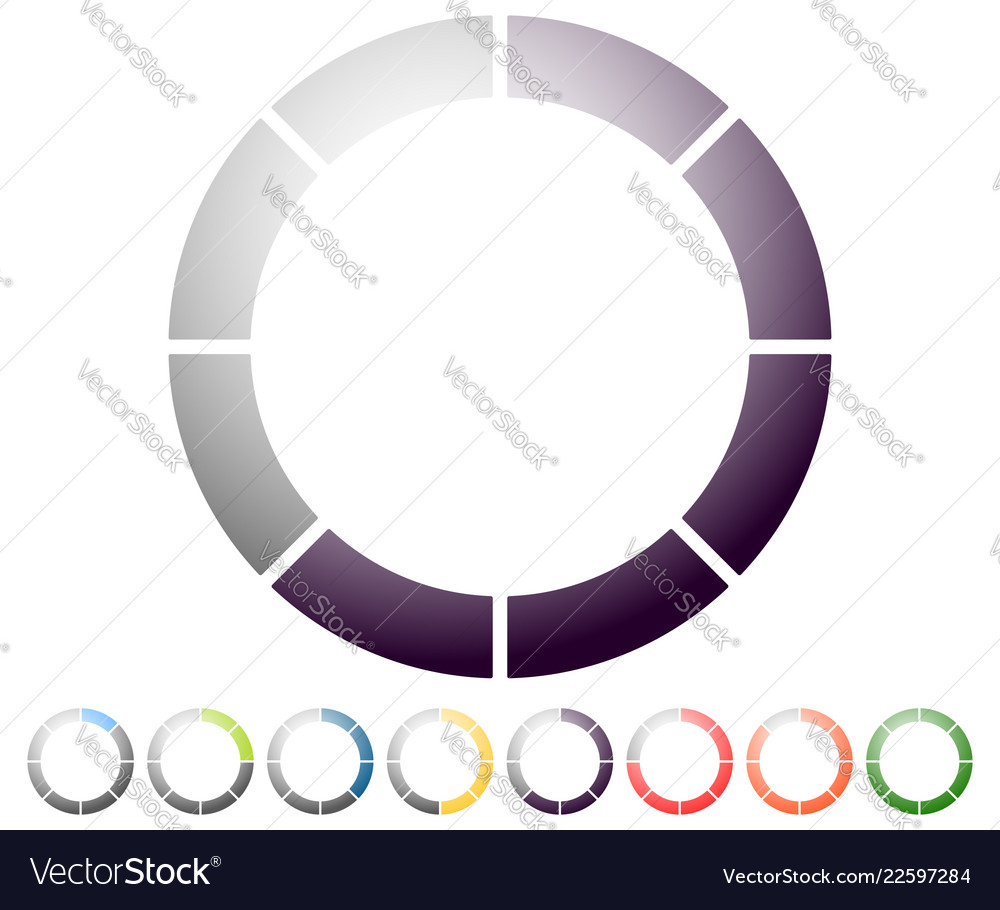 Circular Progress Indicator Icon - 8 Steps