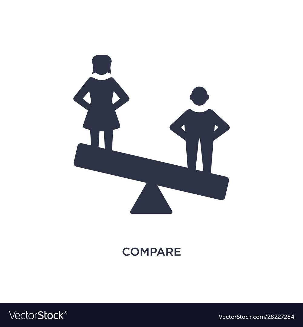 Compare icon on white background simple element vector image Compare icon on white background simple element