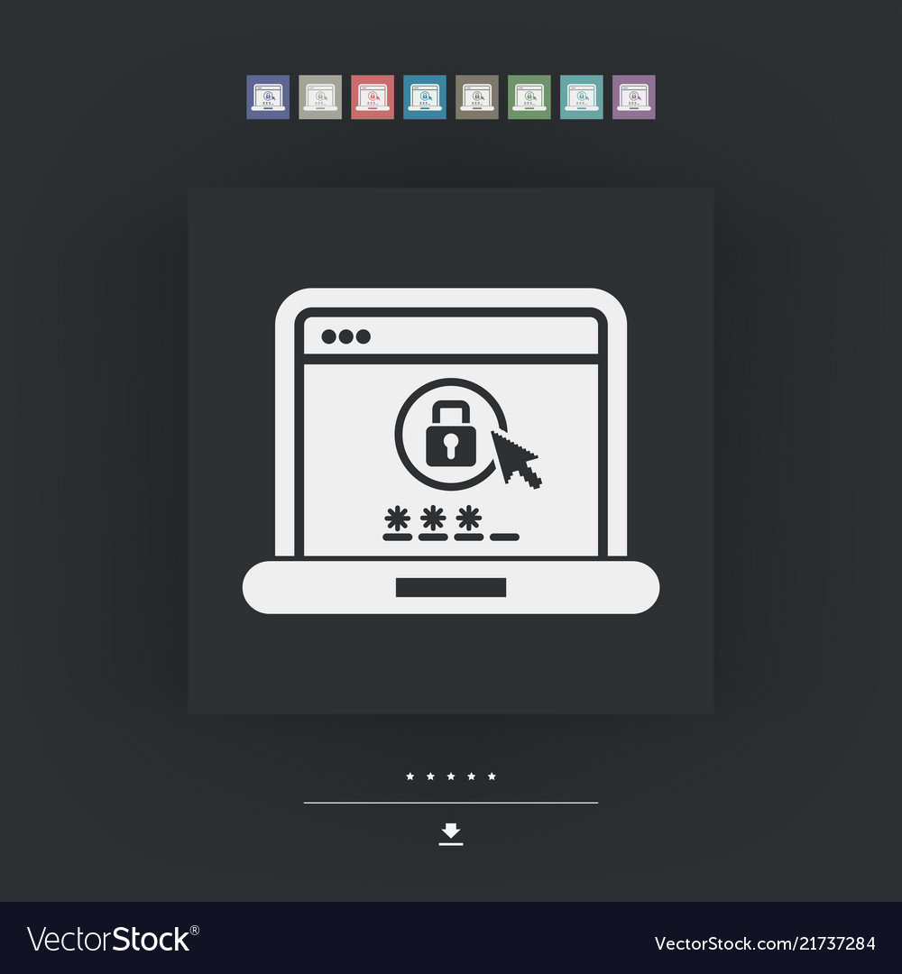 Computer password Vector Image Computer password
