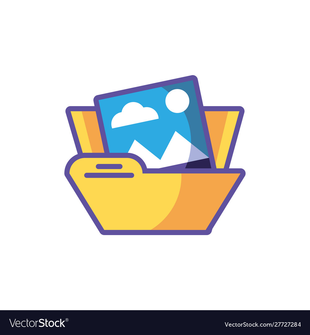 Folder with file sheet in white background