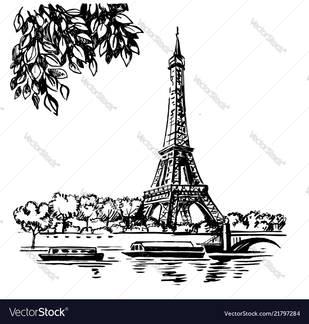 a charcoal sketch of the eiffel tower | Stable Diffusion