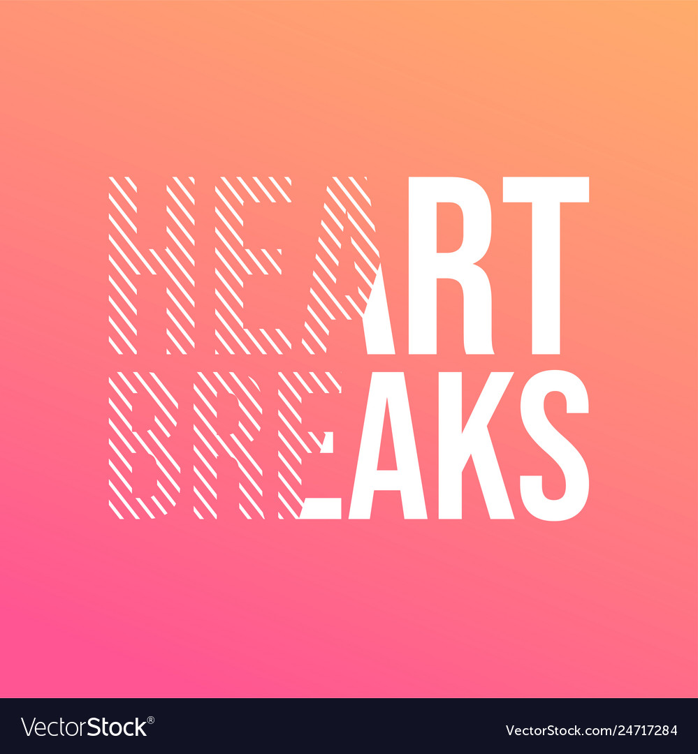 Heartbreaks Liebe Zitat mit modernem Hintergrund