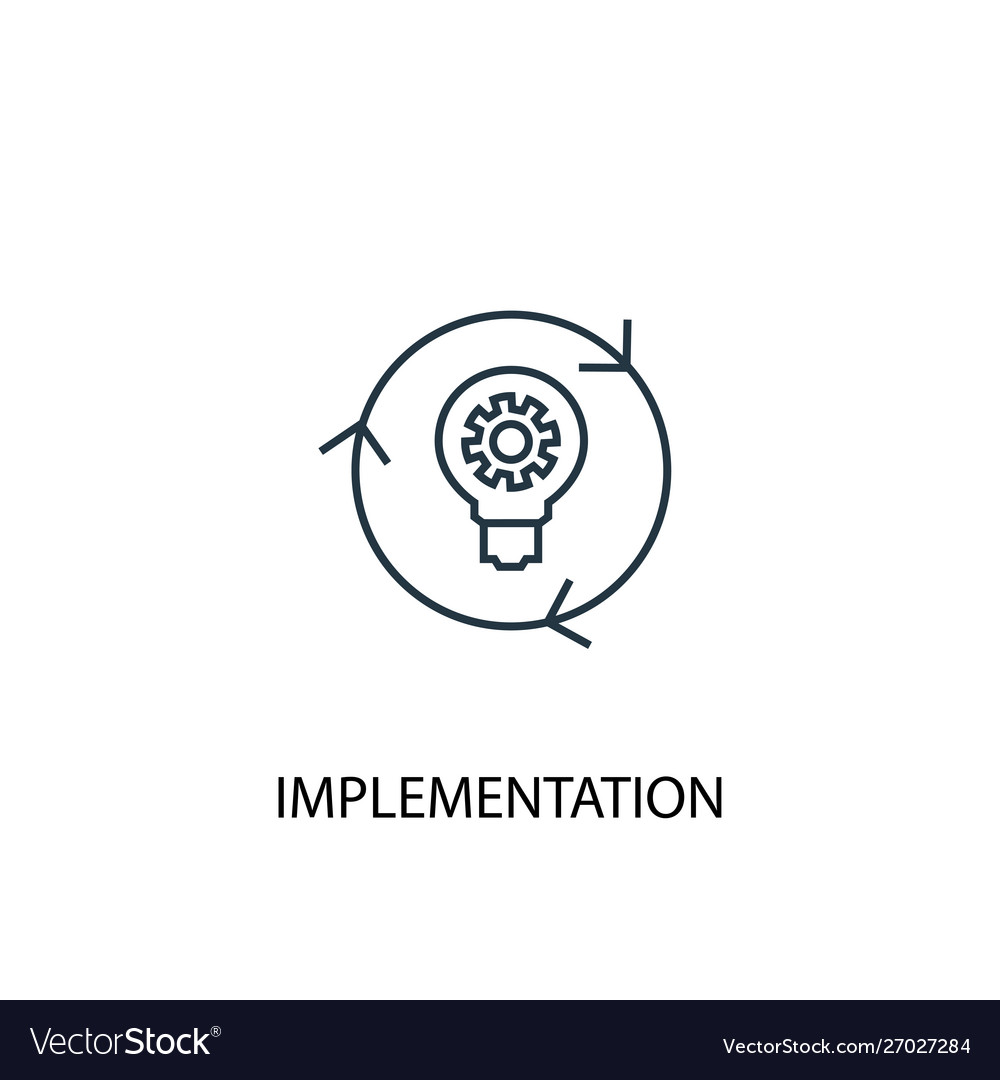 Implementierung Konzept Linie Icon einfaches Element