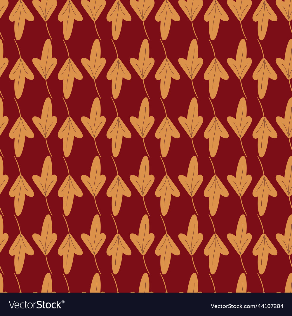 Leaves pattern endless background vector image Leaves pattern endless background