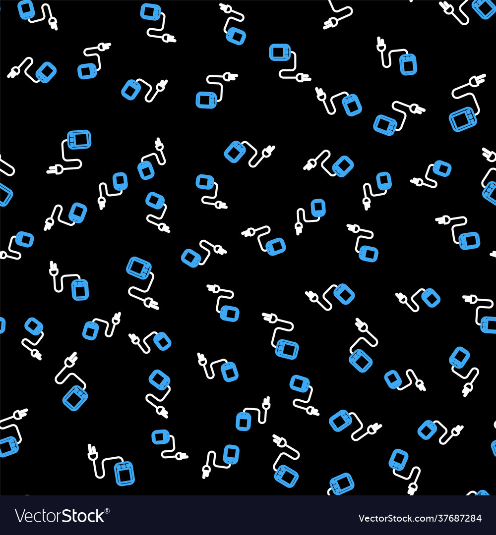 Line sensor icon isolated seamless pattern