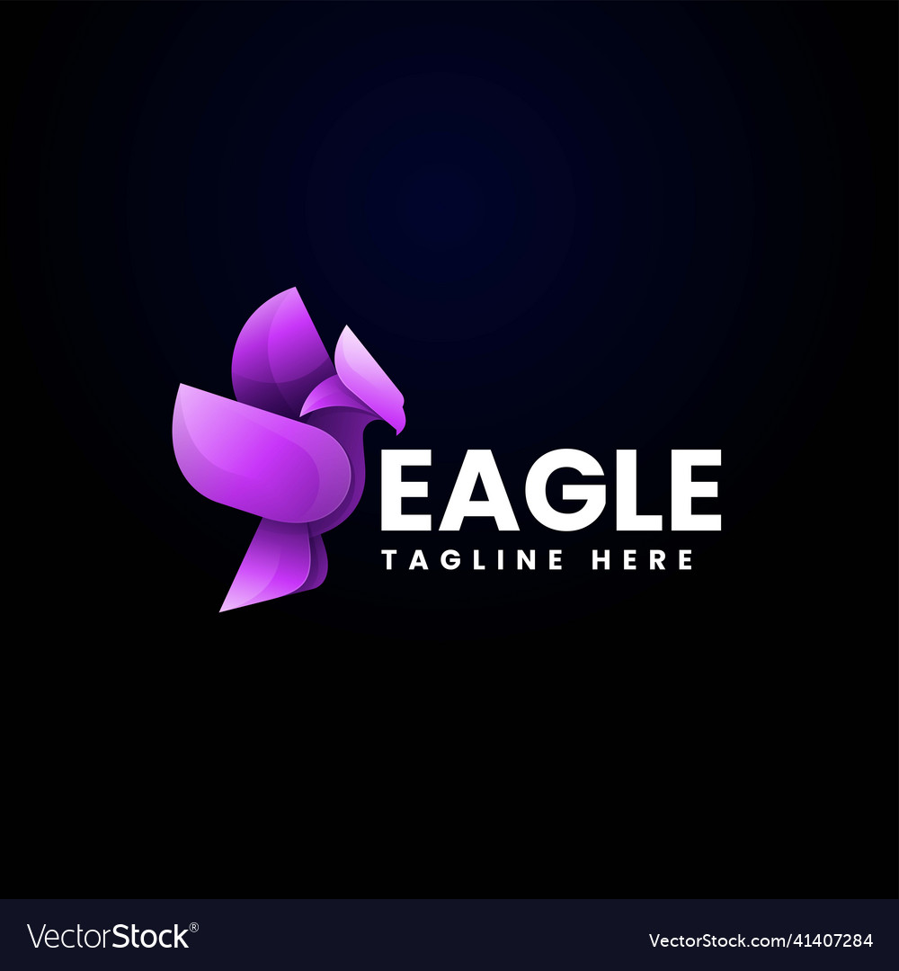 Logo eagle gradient colorful style