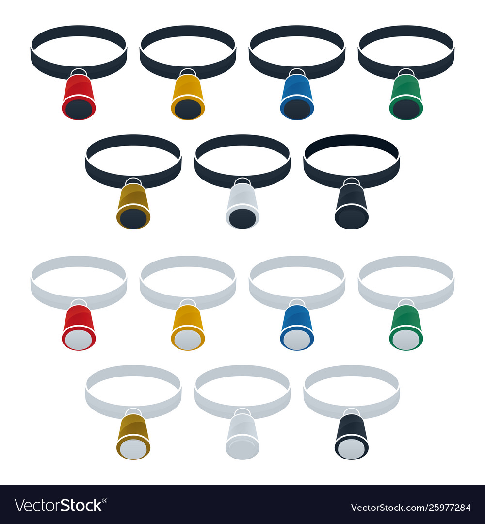 Magnifying glass flat icon set