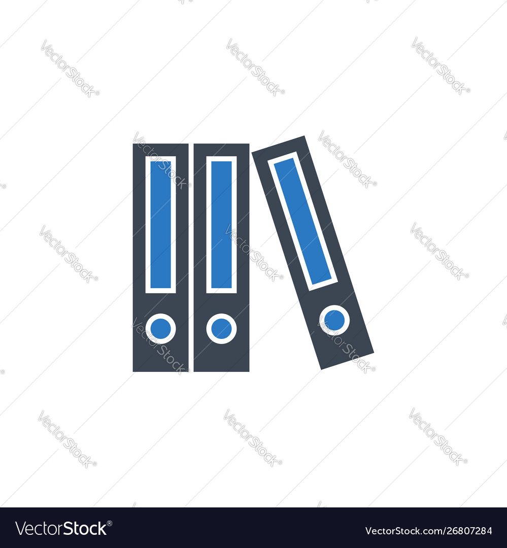 Büroordner mit Glyph-Symbol