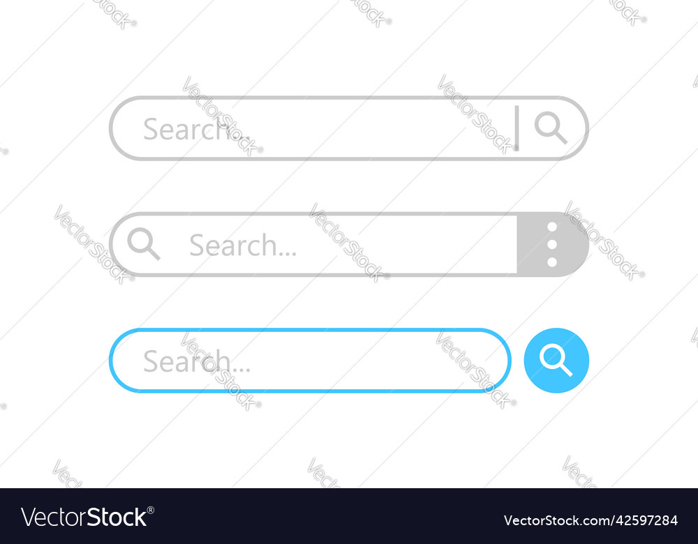 Search bar in flat style website address Vector Image Search bar in flat style website address