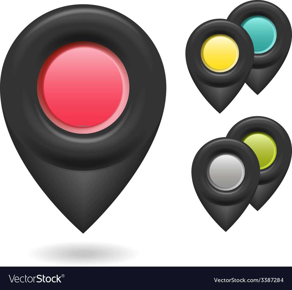 Download Set of colorful 3d buttons Royalty Free Vector Image